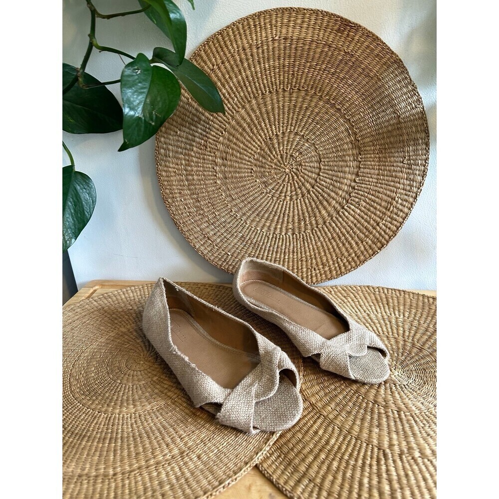ASOS Women's Natural Wide Fit Leadership Peeptoe Ballet Flats